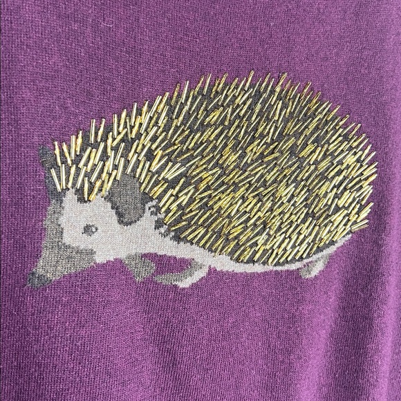Joules Knitwear Beaded Hedgehog Knit jumper Sweater size US 10 - Picture 7 of 15